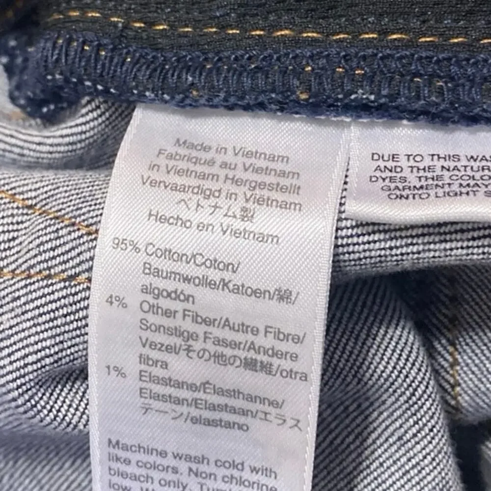 J.Crew Destination Men's Blue High Waist Straight Leg Slim Denim Jeans Pants 33